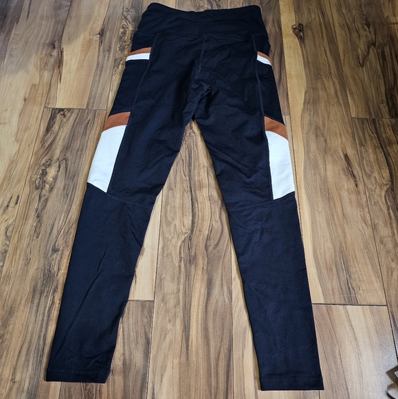 Mono B Leggings with Pockets,Navy, White- Small - Picture 3 of 5